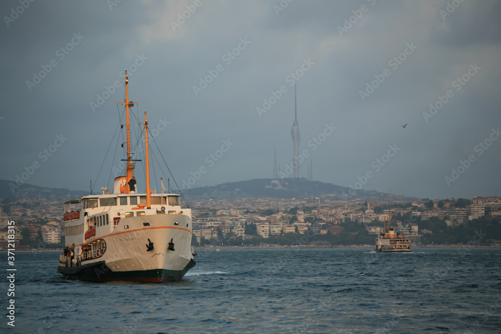 Sea voyage on the Bosphorus with the Istanbul ferry. Sea voyage on the Bosphorus with the Istanbul ferry.