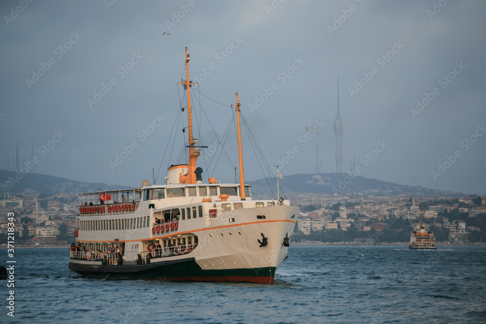 Sea voyage on the Bosphorus with the Istanbul ferry. 