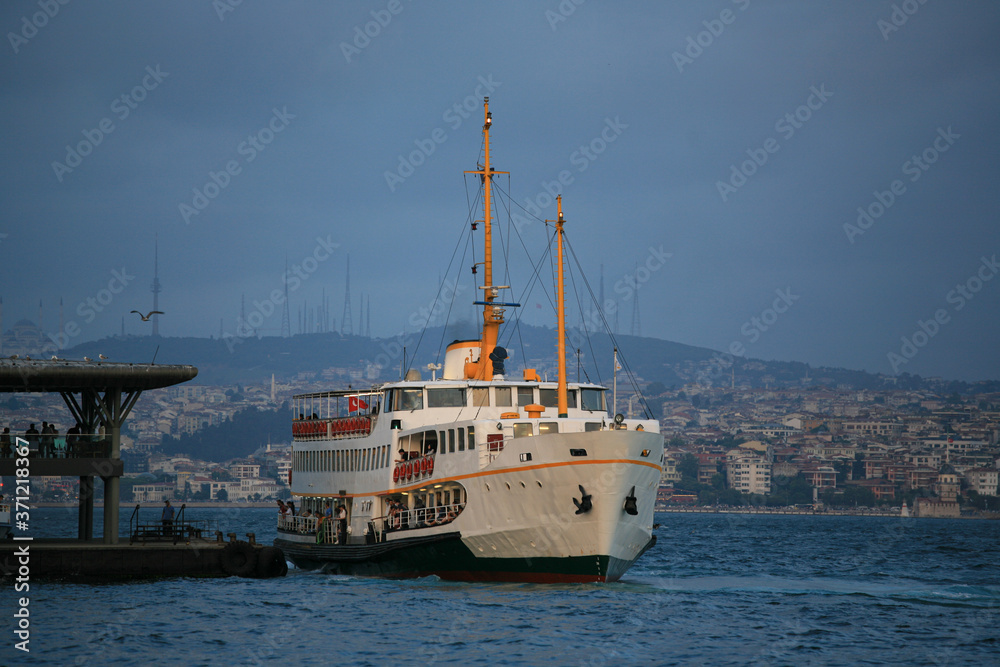 Sea voyage on the Bosphorus with the Istanbul ferry. 