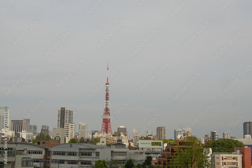 Tokyo cityscape from the street, Japan