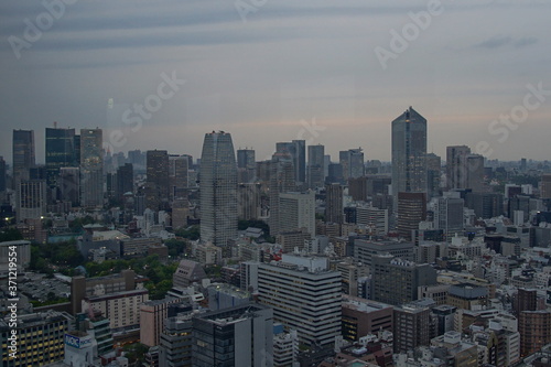 Beautiful urban cityscape with Tokyo city under twilight sky