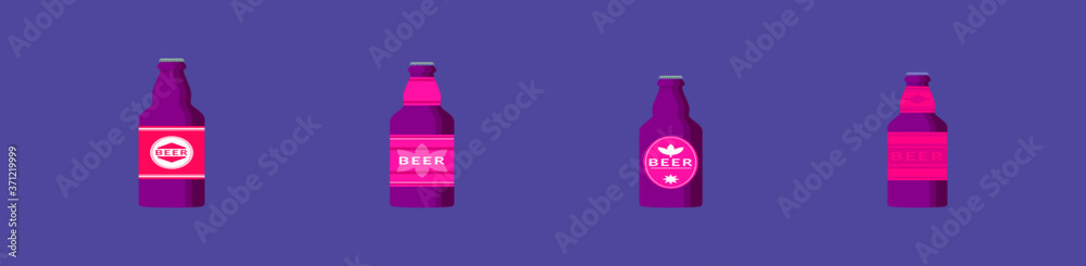 beer bottle vector icon with variou model. vector illustration beer bottle vector icon with variou model. vector illustration