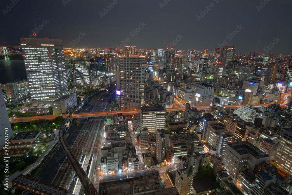 Tokyo at Nigh view of the city, Tokyo city skyline, Tokyo Japan