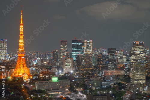 Beautiful urban cityscape of Tokyo at night