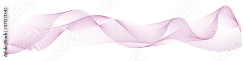 abstract vector purple wave lines on white background	
