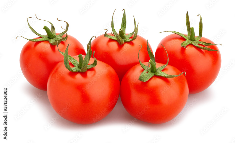 tomato path isolated on white