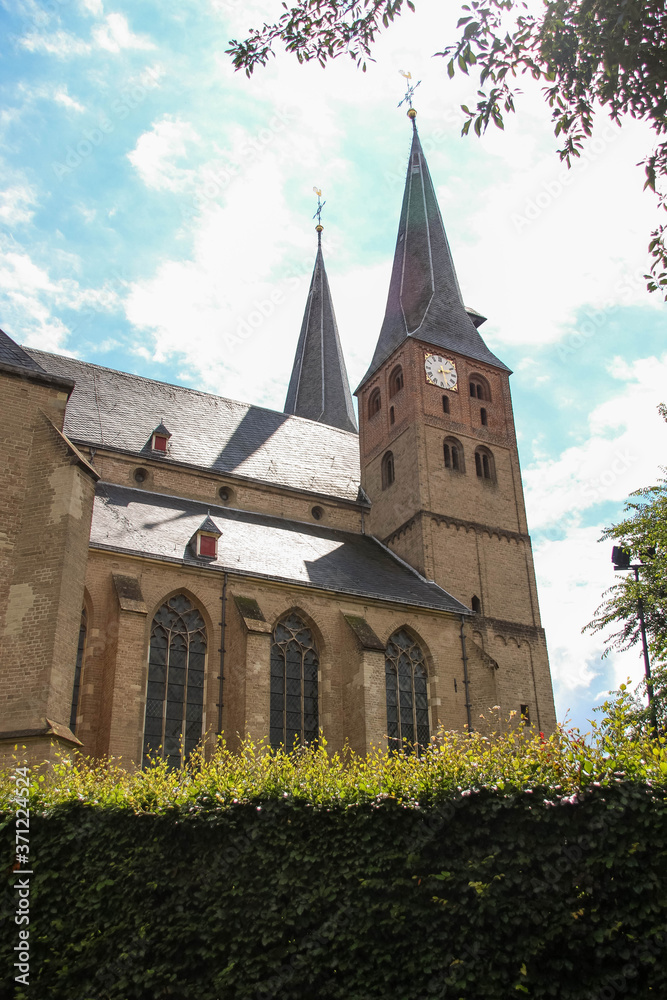 Deventer, Netherlands - July 11 2020: The Saint Nicholas Church in the old part of town.