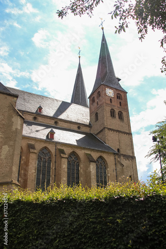 Deventer, Netherlands - July 11 2020: The Saint Nicholas Church in the old part of town.