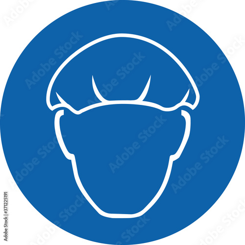 Photography wear hairnets mandatory signs ans symbols