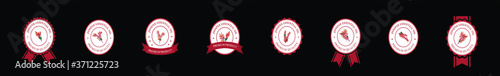 set of juniper essential oil design template with various models for logo or badges and more. vector illustration isolated on black