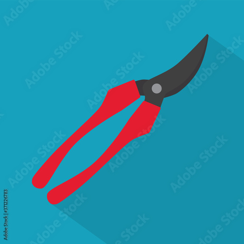 pruning secateurs scissors icon- vector illustration