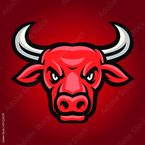 Bull mascot vector 