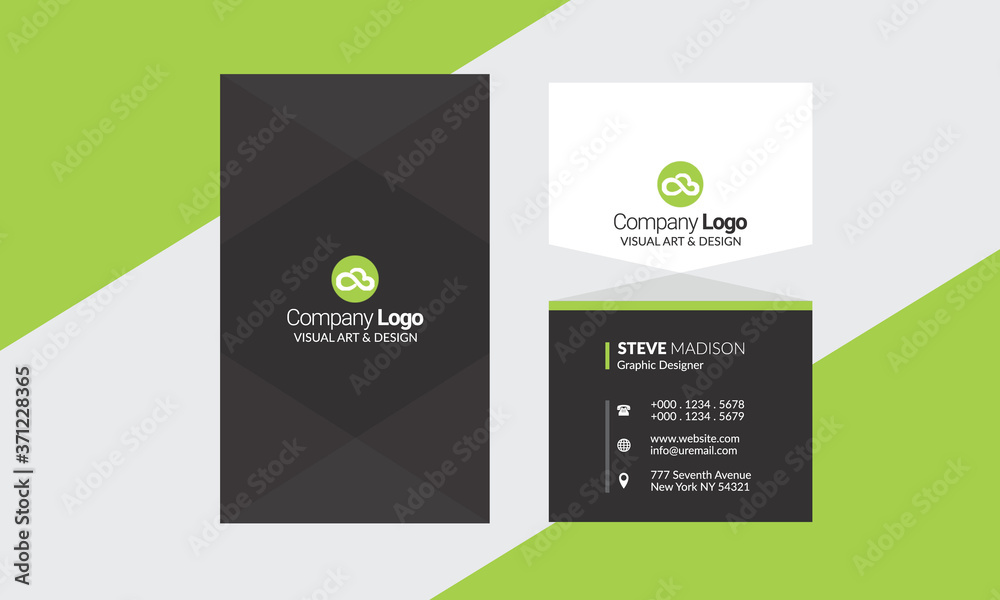 green Business card 