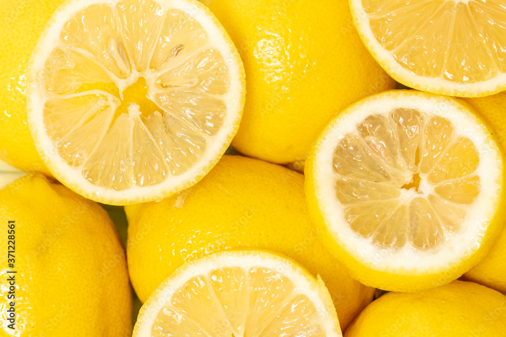 lemons photographed close-up of lemon slices lemons photographed close-up of lemon slices