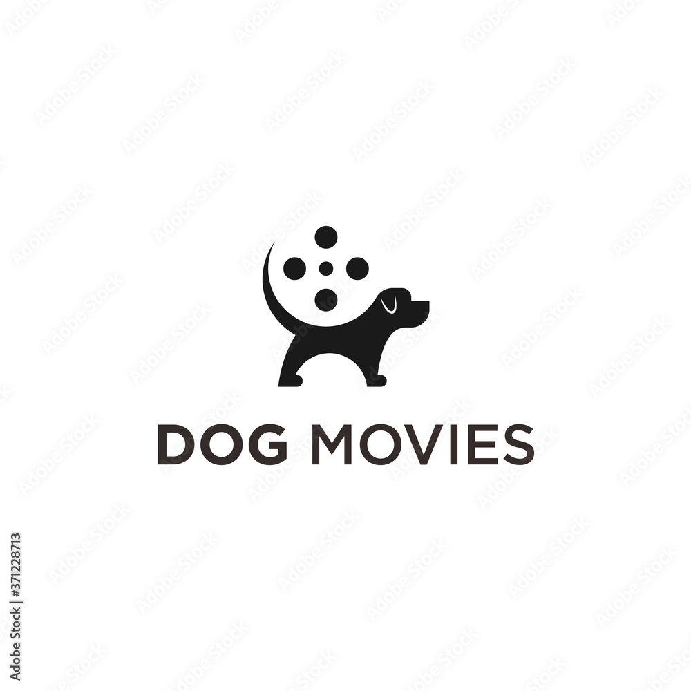 Obraz premium abstract dog logo. movie icon
