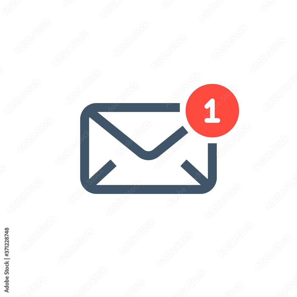 New mail icon. Concept of newsletter, notify, support, incoming, confirm. Isolated icon. New mail icon. Concept of newsletter, notify, support, incoming, confirm. Isolated icon.