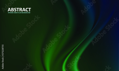 Abstract vibrant mesh vector design with dark green background