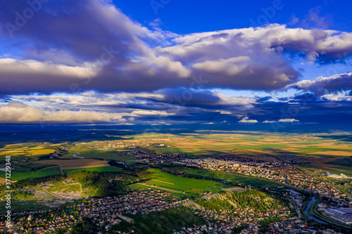 Turda in Romania from above