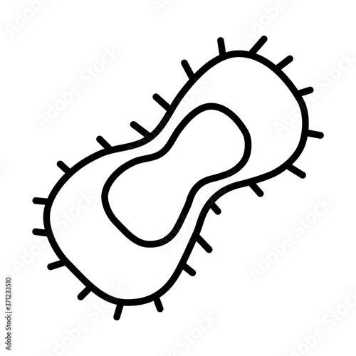 rabies virus icon, flat style