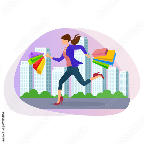 Online shopping on website application vector concept version 3.