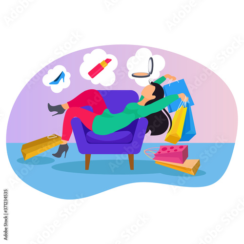 Online shopping on website application vector concept version 24.