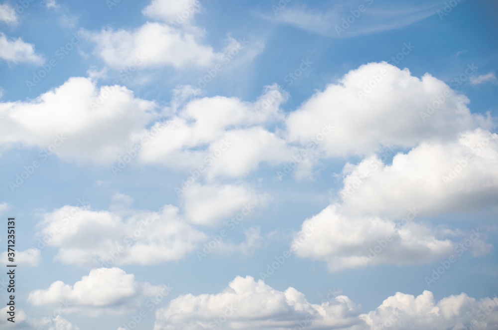 beautiful blue sky and white fluffy cloud horizon outdoor for background. beautiful blue sky and white fluffy cloud horizon outdoor for background.