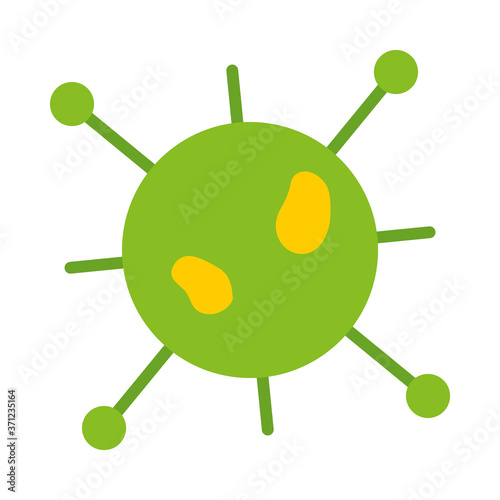 rotavirus bacteria icon, flat style