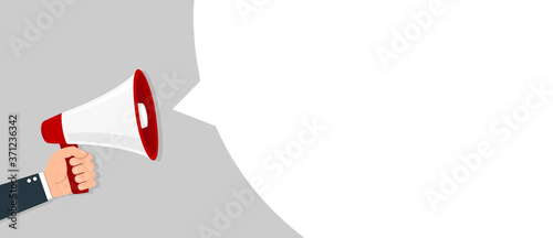 Megaphone for advertisement speech symbol