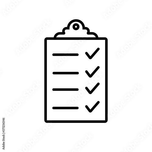 Сlipboard checklist vector line icon