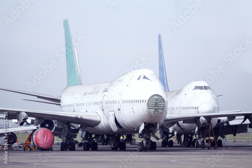 20 April 2010, Jakarta,Indonesia: Aircraft To Repair At GMF AeroAsia Hanggar, Soekarno Hatta Airport.