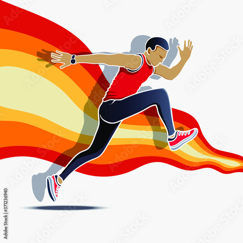 running man vector
