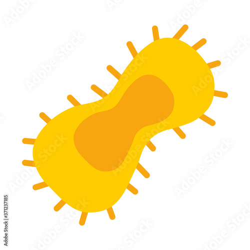 rabies virus icon, flat style