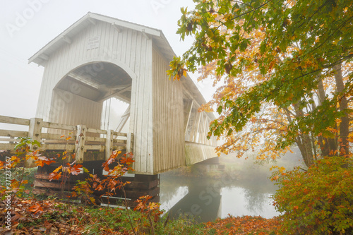 Gilkey covered bridge near Sio, Oregon photo