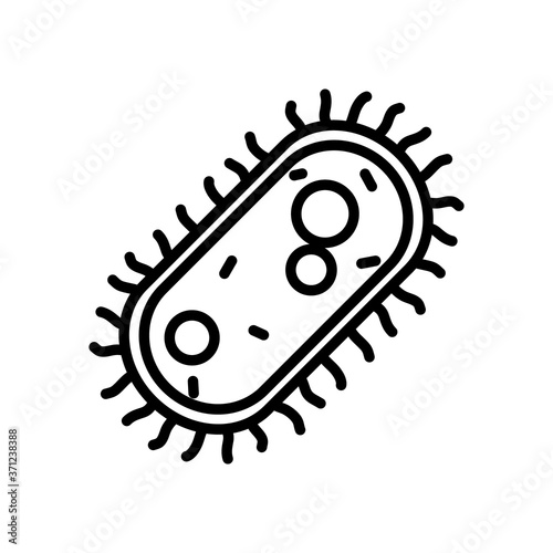 bacteria shape icon, line style © Jeronimo Ramos