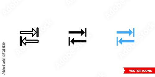 Tab symbol icon of 3 types color, black and white, outline. Isolated vector sign symbol.