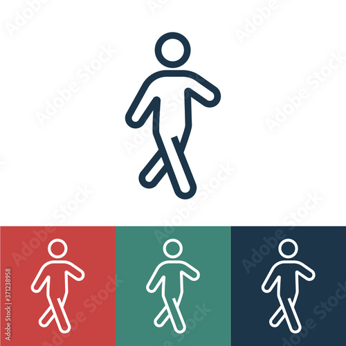 Linear vector icon with movement