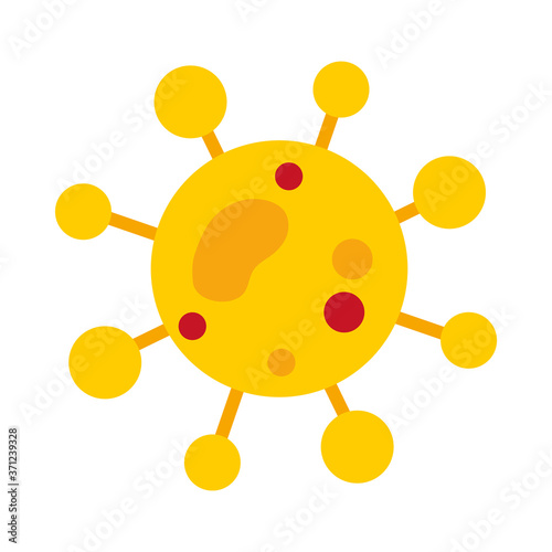 Hiv bacteria icon, flat style