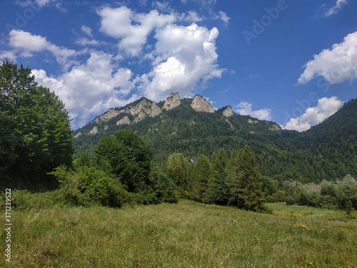 mountain landscape with blue sky