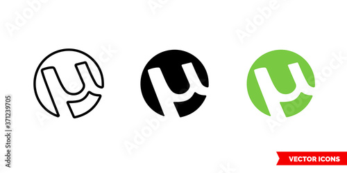 Torrent icon of 3 types color, black and white, outline. Isolated vector sign symbol.