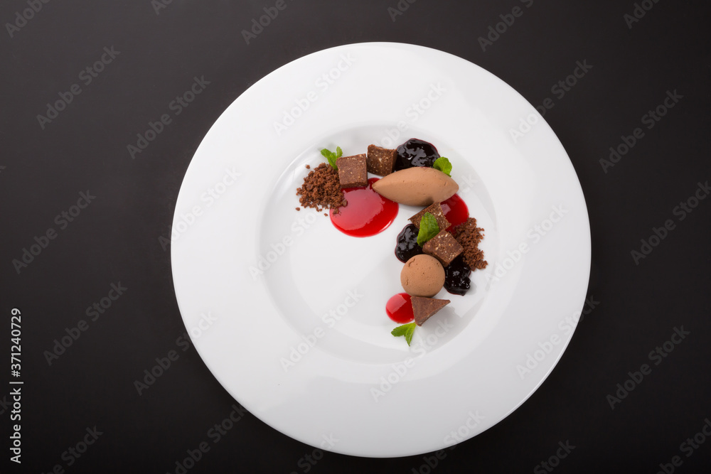 Dark chocolate candy truffle dessert Dark chocolate candy truffle dessert