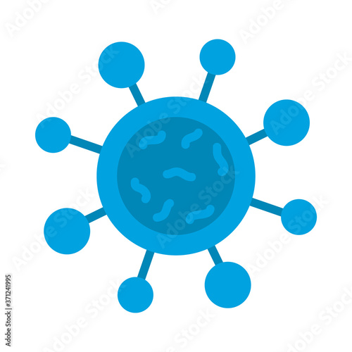 herpes virus icon, flat style