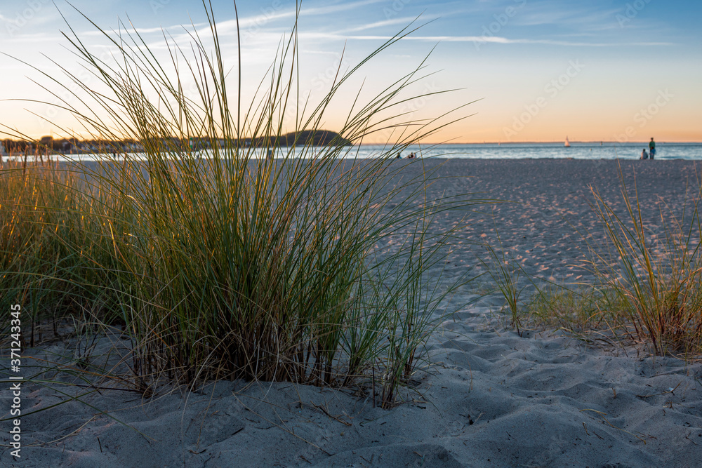 sunset on the beach of the baltic sea in germany sunset on the beach of the baltic sea in germany