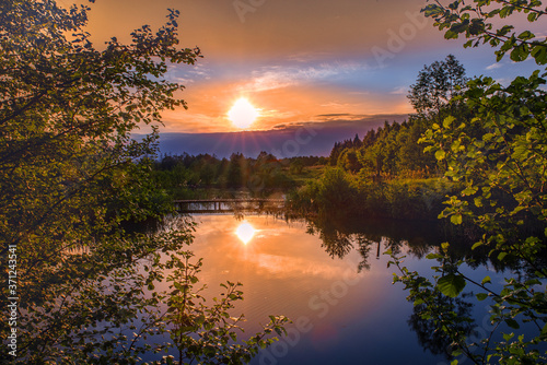 Fototapeta Naklejka Na Ścianę i Meble -  Sonnenuntergang in Masuren