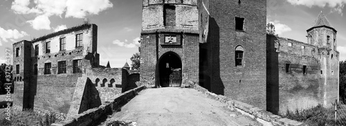 The castle. Artistic look in black and white. photo