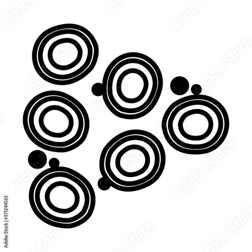 staphylococcus bacterias icon, line style