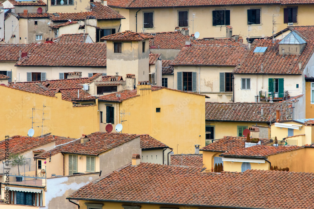 Row of houses in Florence, Tuscany, Italy Row of houses in Florence, Tuscany, Italy