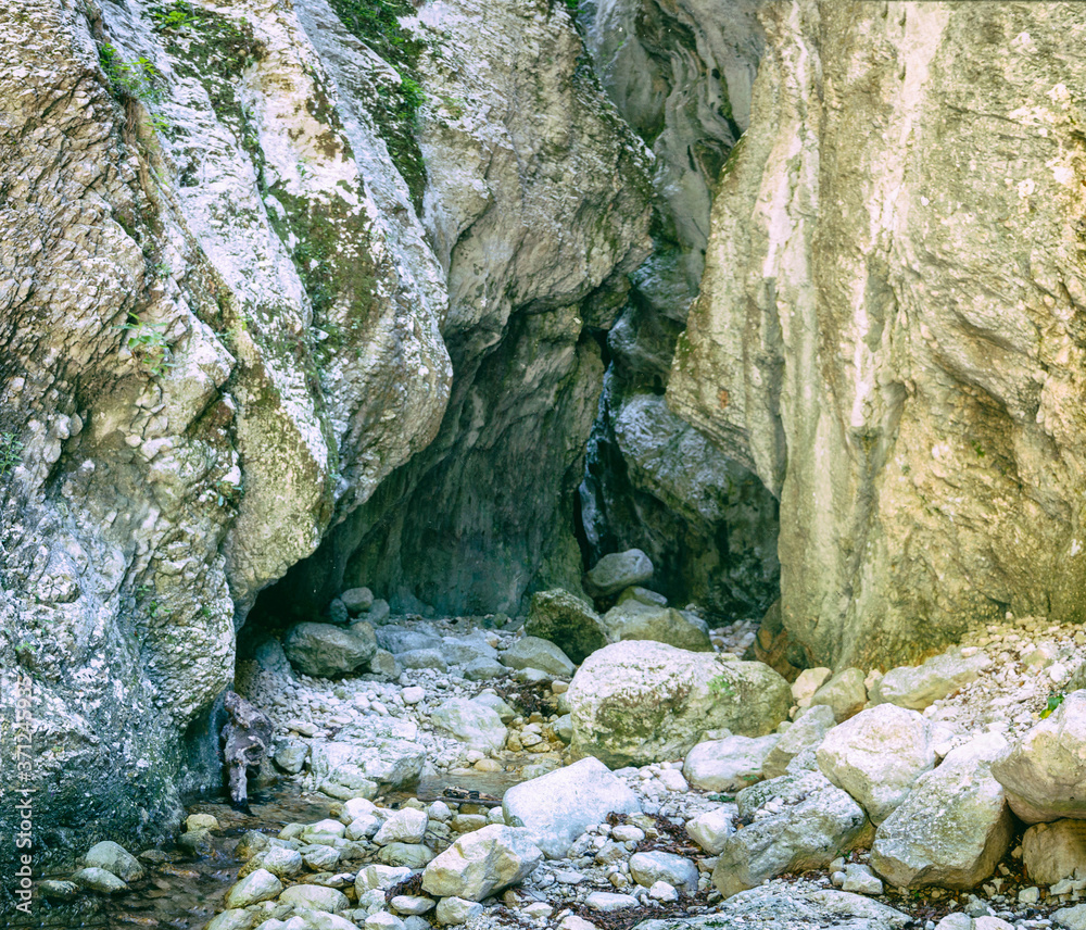 gorges of the valley of hell in the matese park