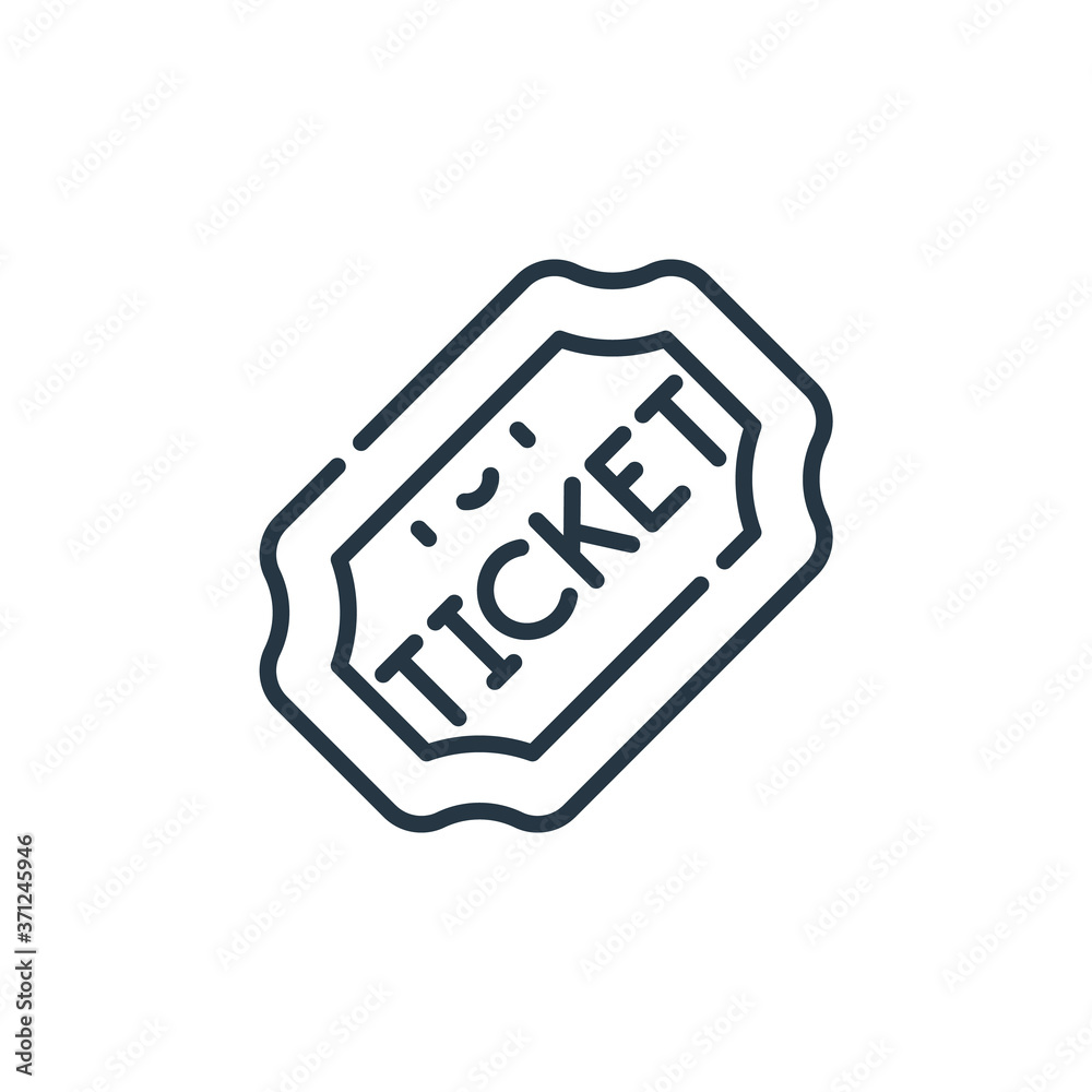 ticket icon vector from fair concept. Thin line illustration of ticket ...