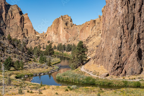 A view of smith rock from the main entrance photo