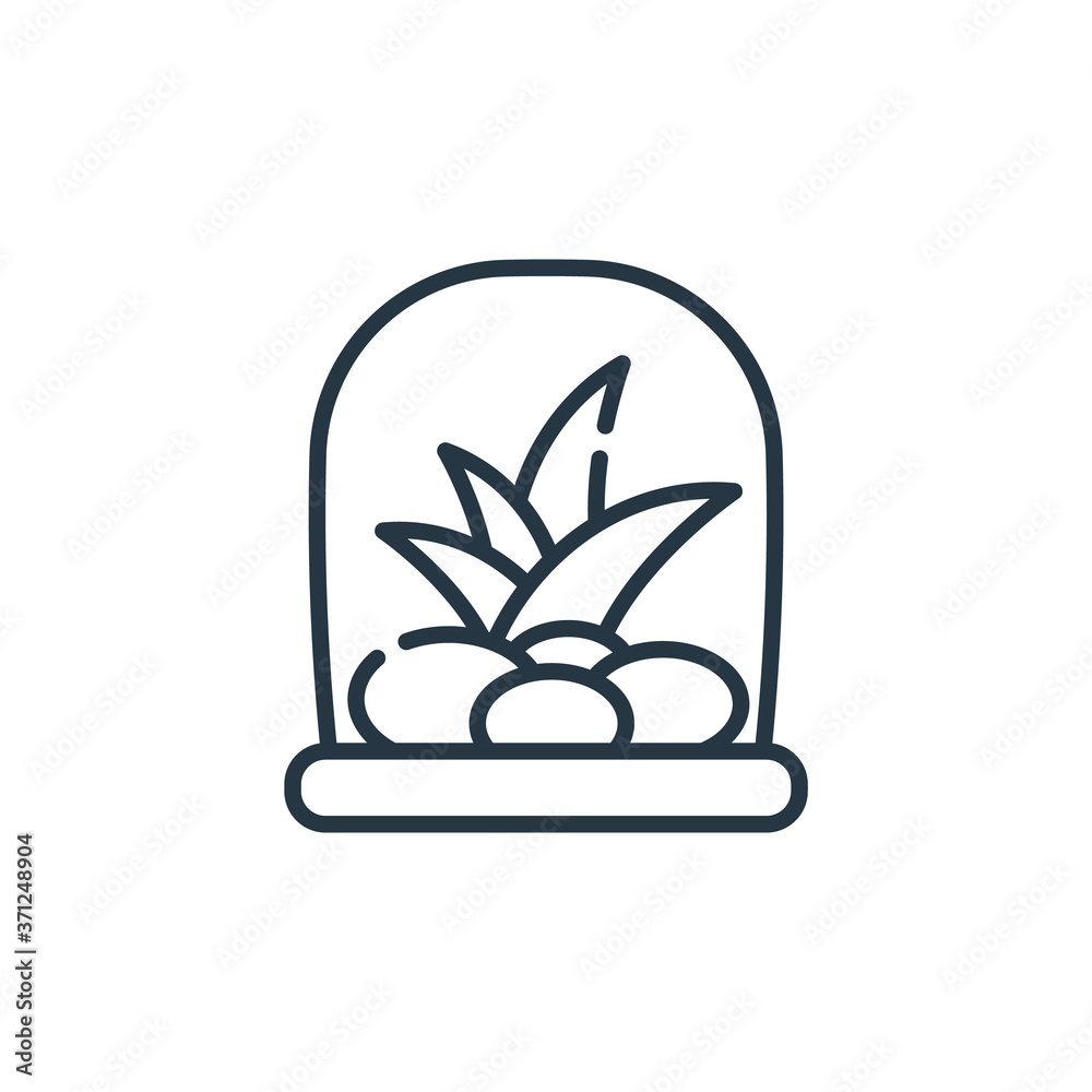 terrarium icon vector from house plant concept. Thin line illustration